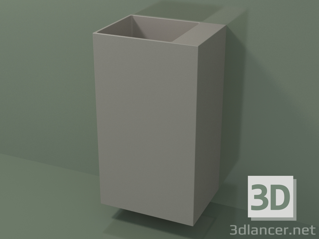 3d model Wall-mounted washbasin (03UN26103, Clay C37, L 48, P 36, H 85 cm) - preview