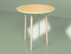 Круглый стол Спутник 70 см шпон (морская волна)