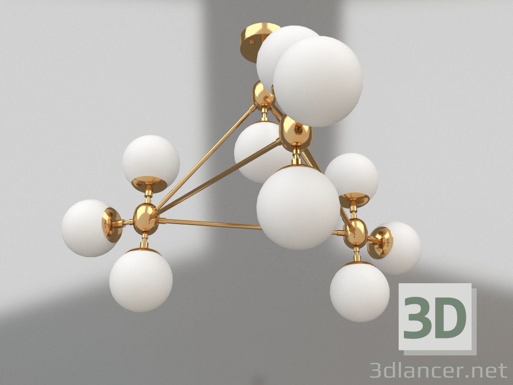 3D Modell Kronleuchter Modi gold (07535-10.33) - Vorschau