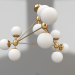 modello 3D Lampadario Modi oro (07535-10.33) - anteprima