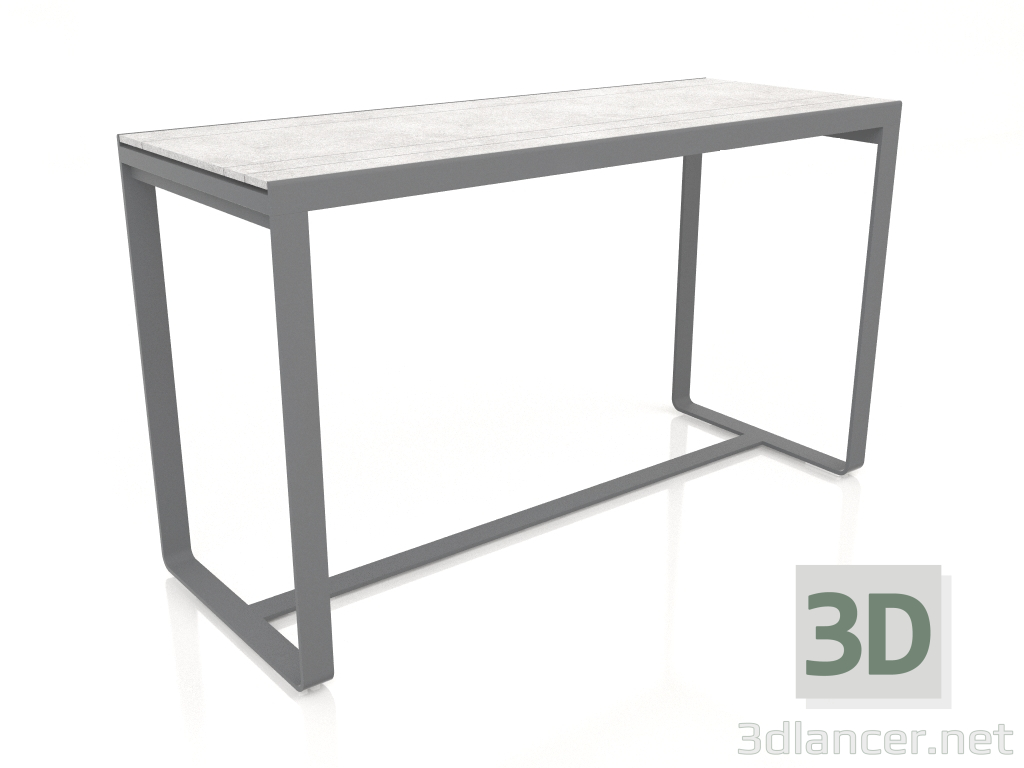 modello 3D Tavolo da bar 180 (DEKTON Kreta, Antracite) - anteprima