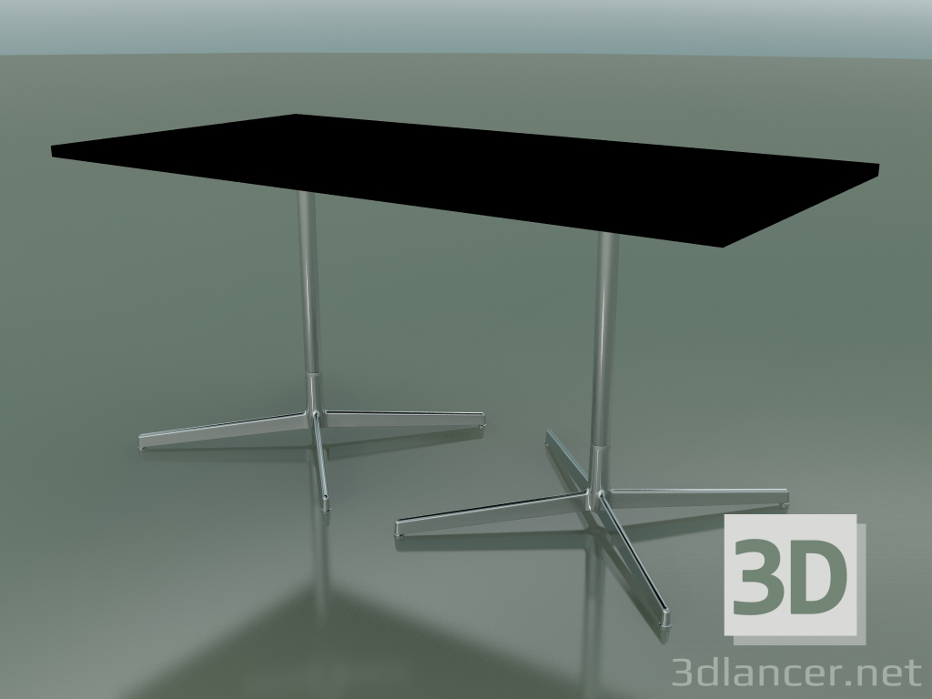 3d model Rectangular table with a double base 5526, 5506 (H 74 - 79x159 cm, Black, LU1) - preview