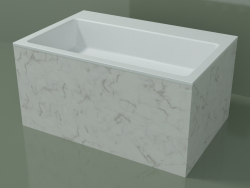 Tezgah üstü lavabo (01R142302, Carrara M01, L 72, P 48, H 36 cm)