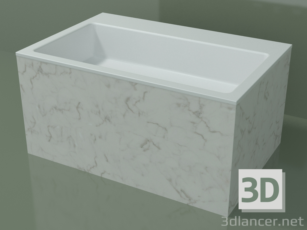 modello 3D Lavabo da appoggio (01R142302, Carrara M01, L 72, P 48, H 36 cm) - anteprima