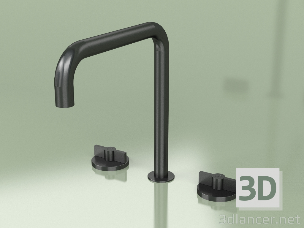 3d model Three-hole faucet with swivel spout (19 32 V, ON) - preview