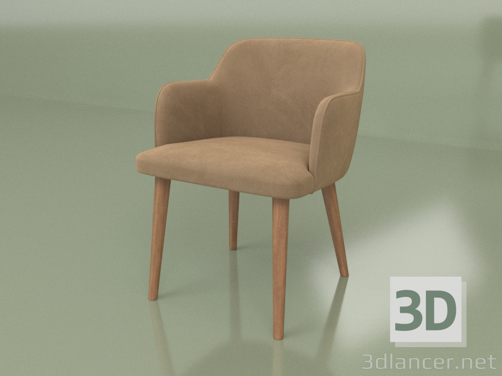 Modelo 3d Cadeira Santino (pernas Tin-118) - preview