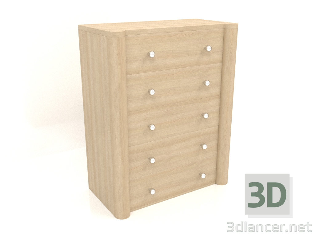 3d model Chest of drawers TM 022 (910x480x1140, wood white) - preview