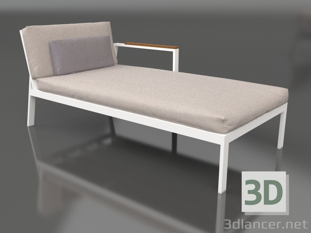 3d model Sofa module, section 2 right (White) - preview