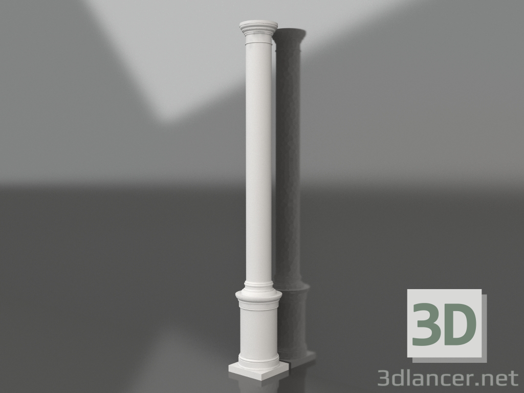 Modelo 3d Coluna de gesso KK 014 (D=200mm, H=3300mm) - preview