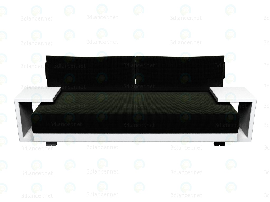 3d модель Затишний диван (складеному) – превью