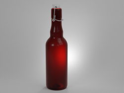 Glass bottle with cap