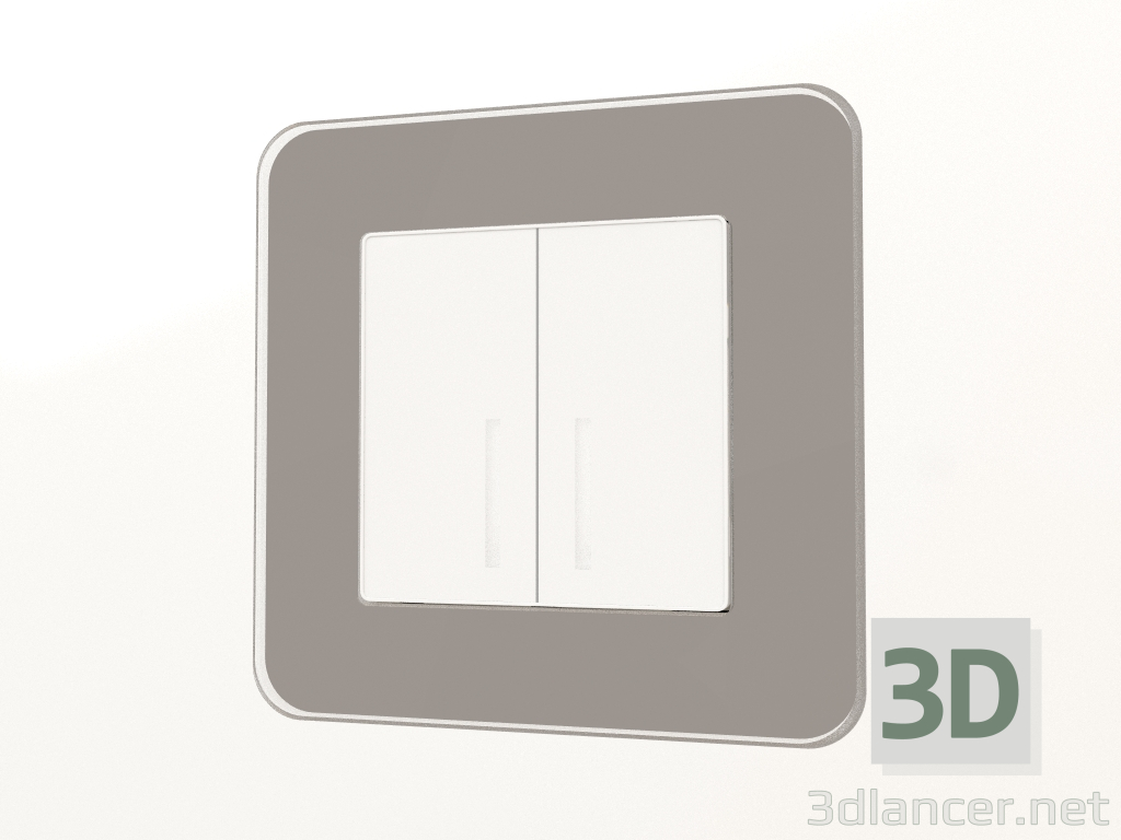 3 डी मॉडल 1 पोस्ट अभिजात वर्ग के लिए कांच का फ्रेम (धुएँ के रंग का) - पूर्वावलोकन