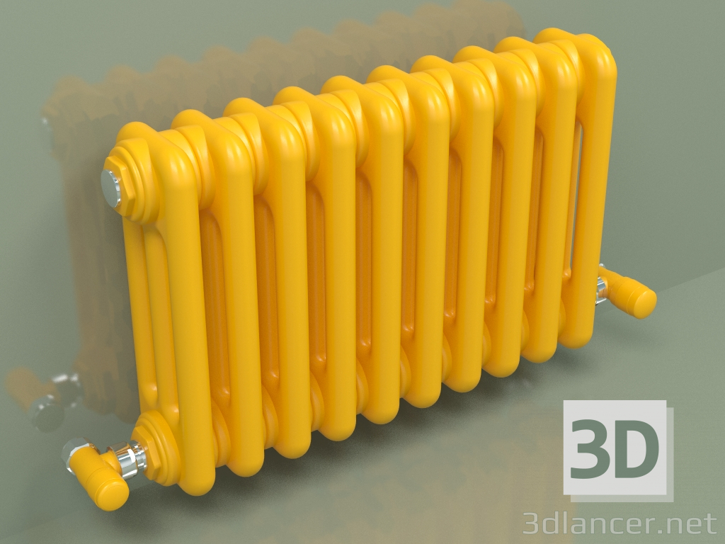 modèle 3D Radiateur TESI 3 (H 300 10EL, jaune melon - RAL 1028) - preview