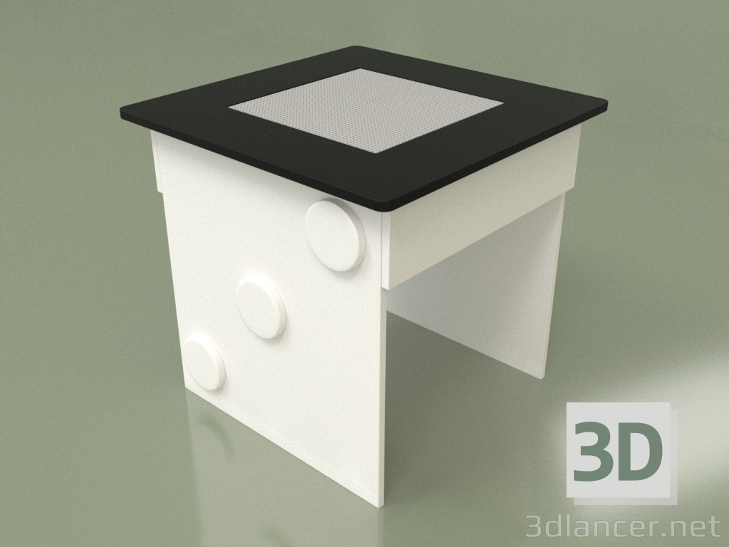modèle 3D Table de jeu avec aire de jeux (Noir) - preview