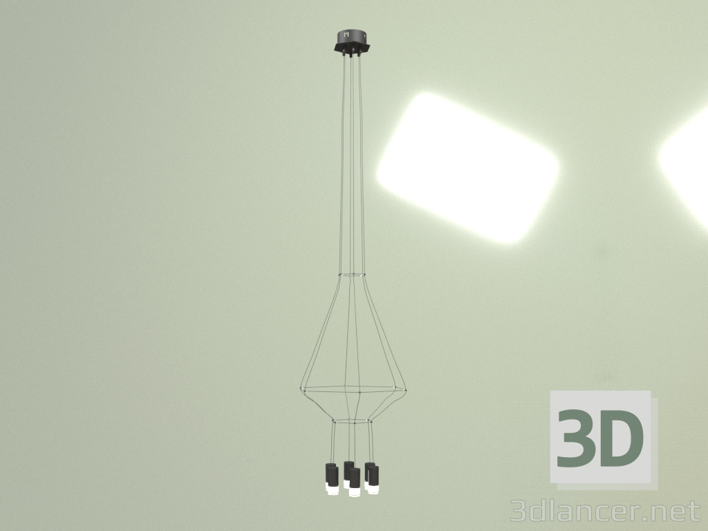 modèle 3D Suspension Wireflow 6 lumières - preview