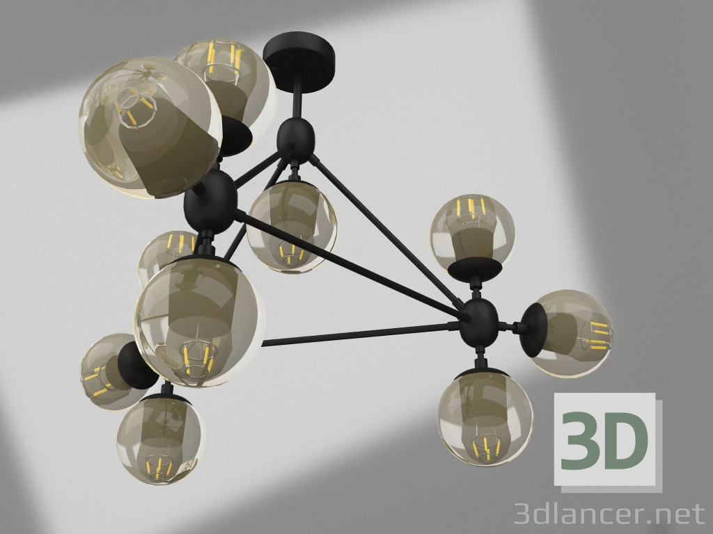 modello 3D Lampadario Modi nero (07535-10.19) - anteprima