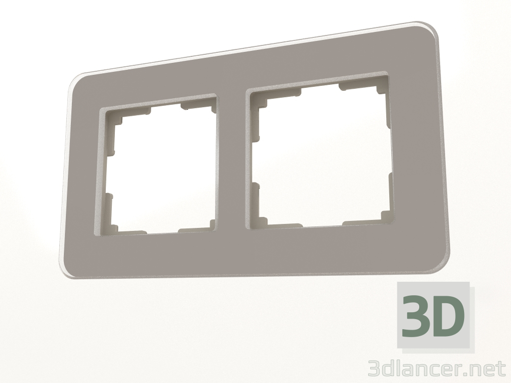 3D Modell Glasrahmen für 2 Pfosten Elite (smoky) - Vorschau