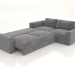 3d model PALERMO corner sofa (unfolded, upholstery option 3) - preview