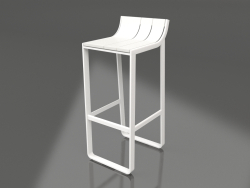 Stool with a low back (White)
