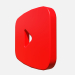 3d Youtube logo rectangle model buy - render