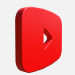 3d Youtube logo rectangle model buy - render