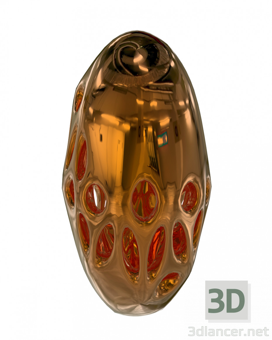 3d model Ovoid Voronoi Earring - preview 3d model Ovoid Voronoi Earring - preview