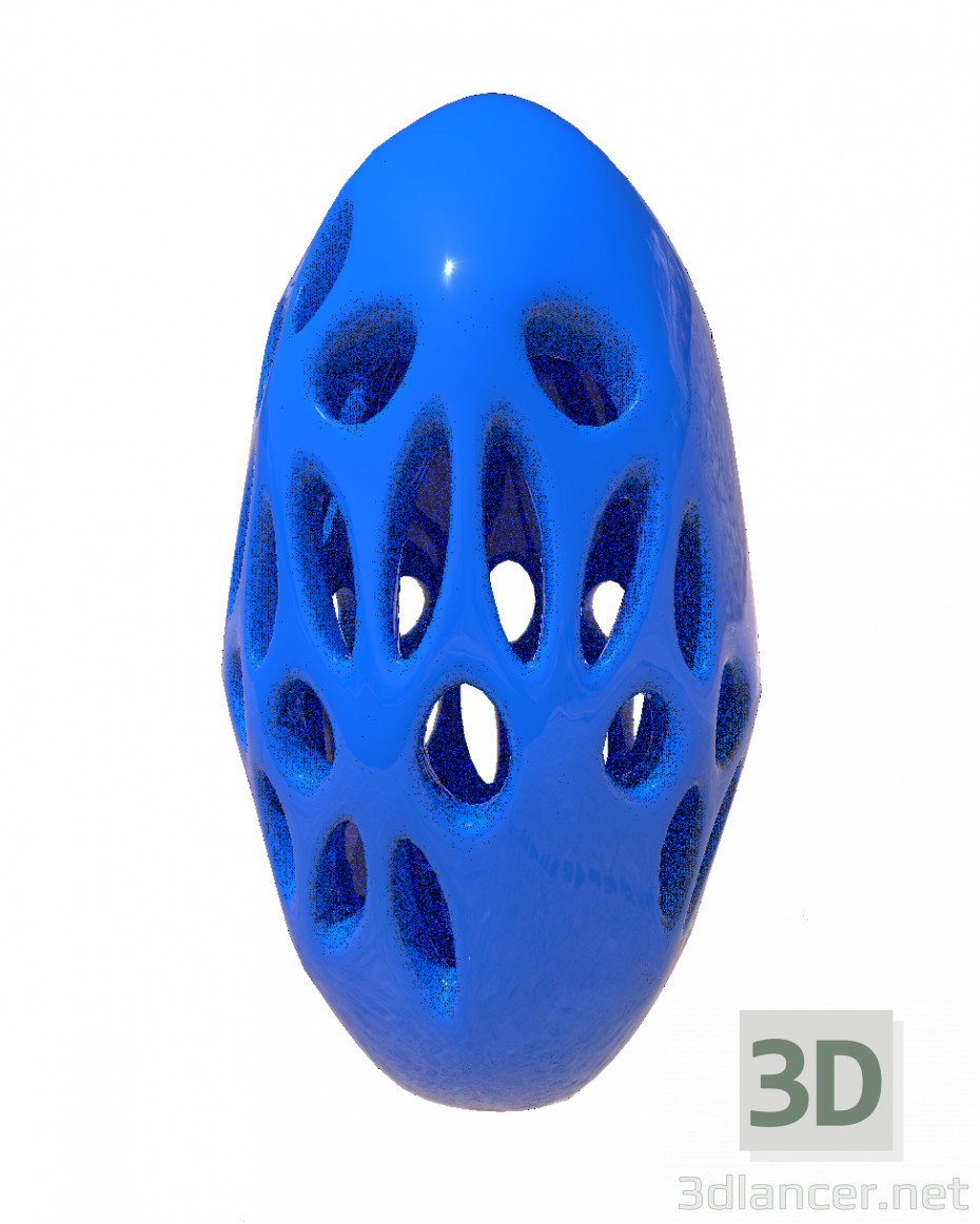 3d model Ovoid Voronoi Earring - preview 3d model Ovoid Voronoi Earring - preview