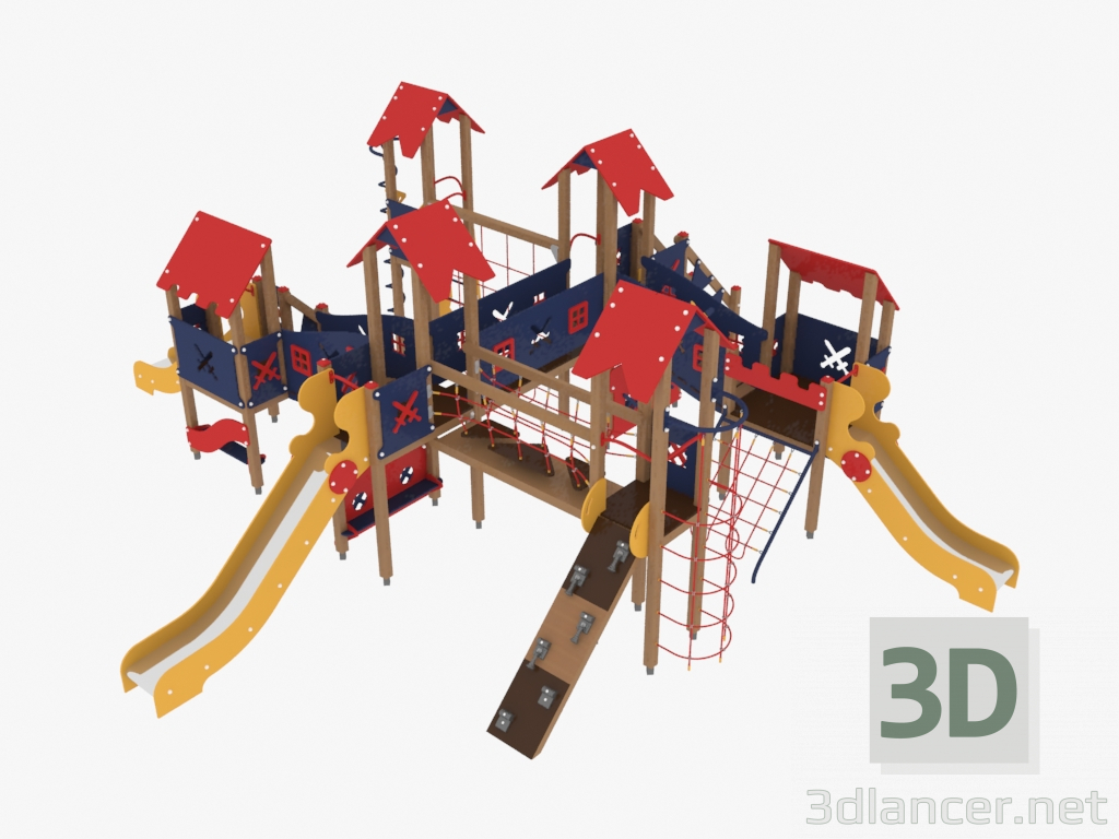 modello 3D Complesso per giochi per bambini (3601) - anteprima