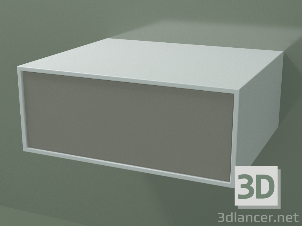 3 डी मॉडल बॉक्स (8AUBAB01, ग्लेशियर व्हाइट C01, HPL P04, L 60, P 50, H 24 सेमी) - पूर्वावलोकन