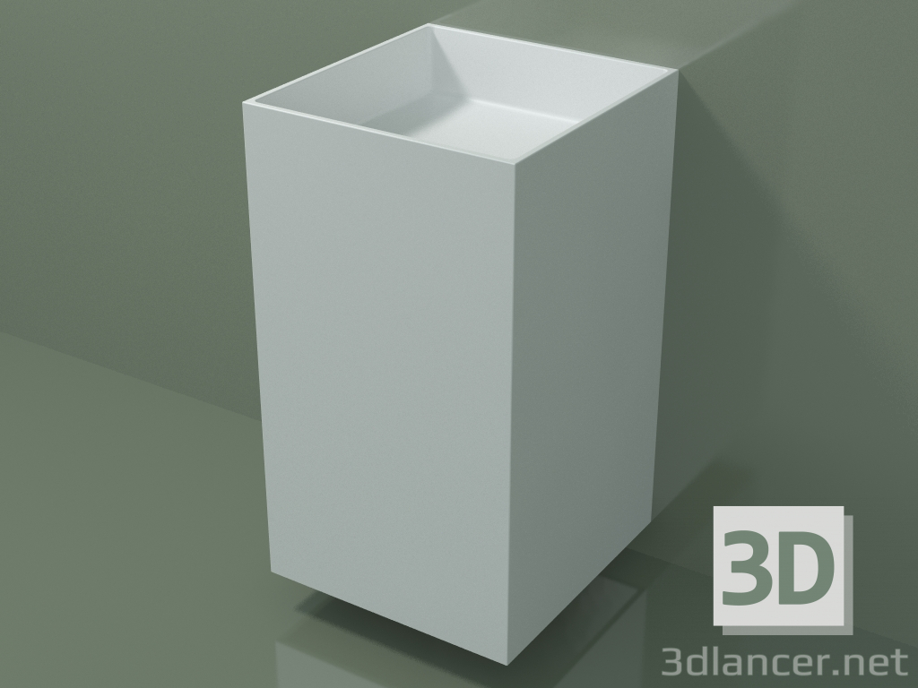 modello 3D Lavabo sospeso (03UN26302, Glacier White C01, L 48, P 50, H 85 cm) - anteprima