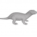 3D modeli Gelincik ailesinden bir yırtıcı memeli türü - Otter - önizleme