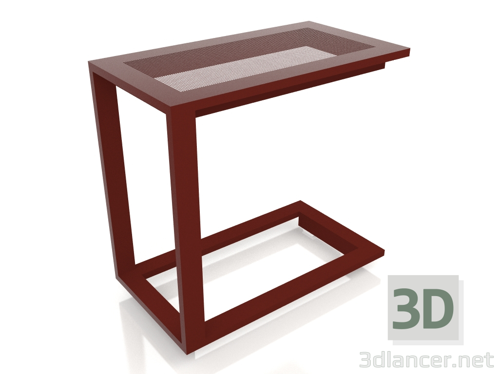 modello 3D Tavolino C (Rosso vino) - anteprima