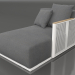 modello 3D Modulo divano sezione 2 destra (Bianco) - anteprima