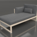 3D Modell Modulares Sofa, Abschnitt 2 links, hohe Rückenlehne (Sand) - Vorschau