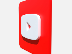 Logotipo de youtube cuadrado redondeado