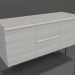 3d model Chest of drawers 2 METAL 1500x500x800 (white RAL 9010) - preview