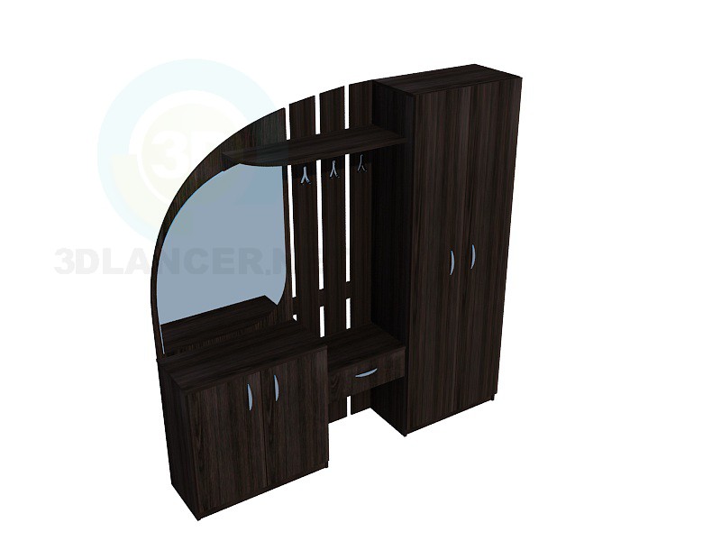 3d model Wardrobe in the hallway - preview