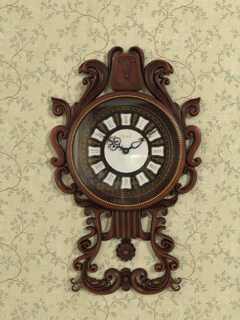 3d Wall Clock model buy - render