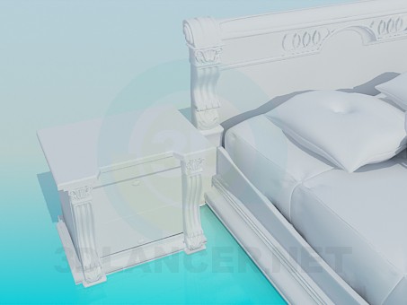 modelo 3D Un conjunto de muebles en el dormitorio - escuchar modelo 3D Un conjunto de muebles en el dormitorio - escuchar