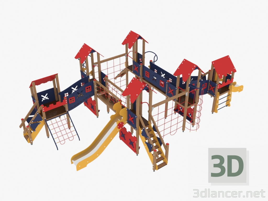3d model Children's play complex (3602) - preview