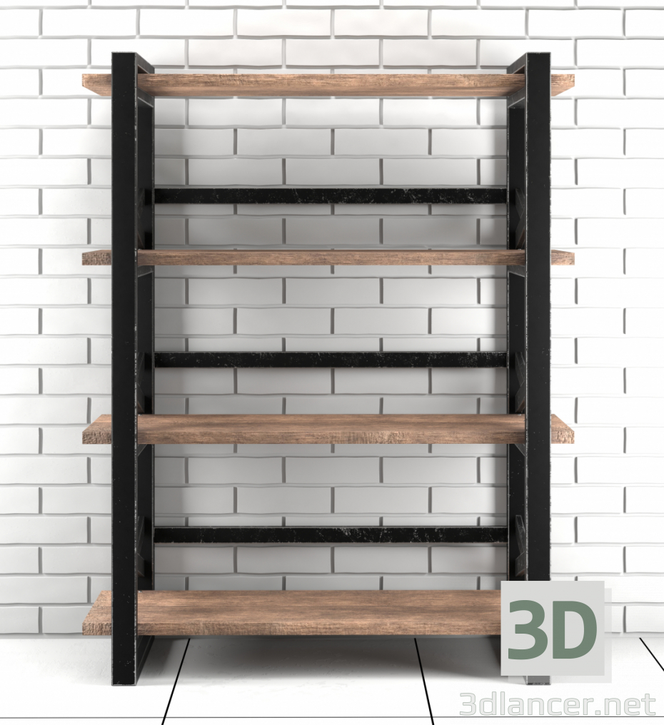 3d model LOFT style shelving 46733
