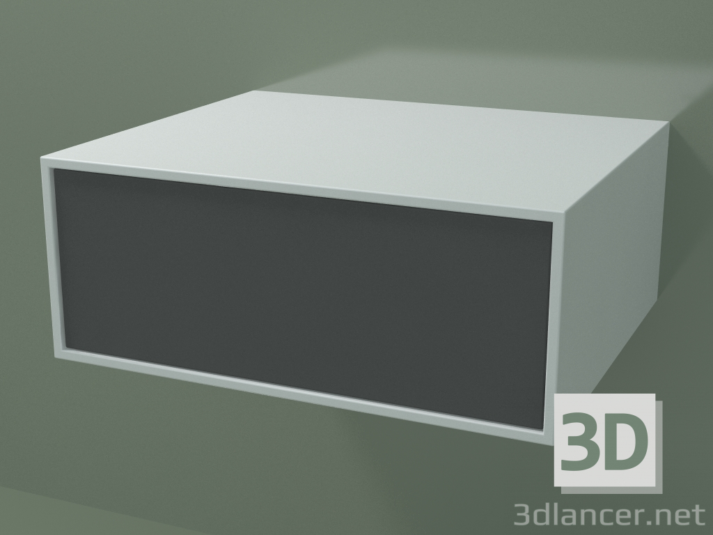 modèle 3D Tiroir (8AUBAB01, Blanc Glacier C01, HPL P05, L 60, P 50, H 24 cm) - preview