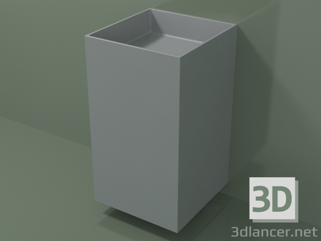 3d model Wall-mounted washbasin (03UN26302, Silver Gray C35, L 48, P 50, H 85 cm) - preview