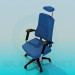 Modelo 3d Cadeira em rodízios com encosto de cabeça - preview