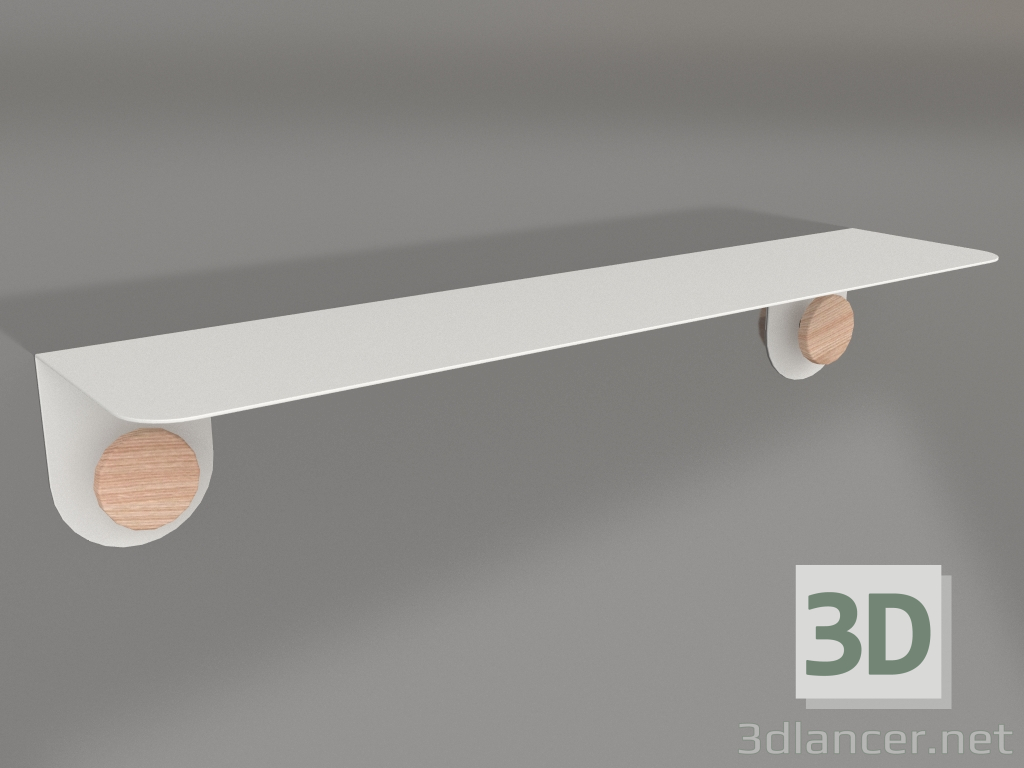 modello 3D Mensola Hook 70 (Bianco) - anteprima