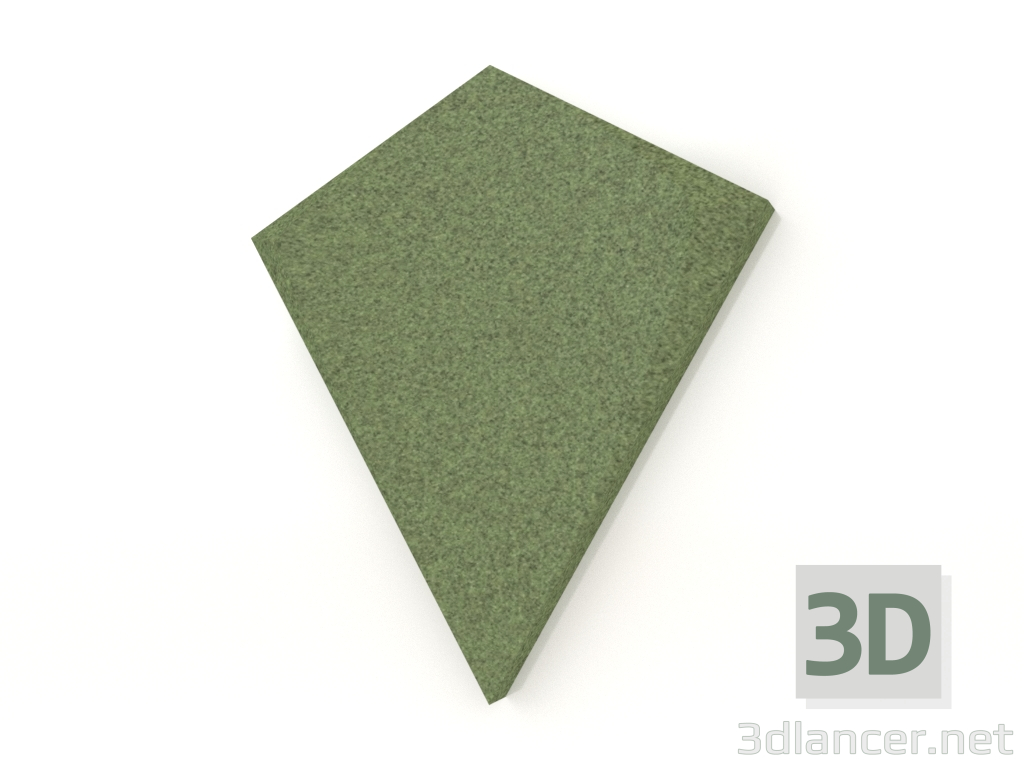 modello 3D Pannello murale 3D KITE (verde) - anteprima
