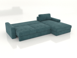 PALERMO sofa with ottoman (unfolded, upholstery option 2)