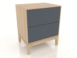 Bedside table FARGO 2 drawers with milled facades (slate, lightened oak, option 2)