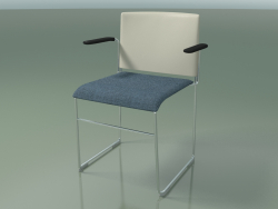 Stapelbarer Stuhl mit Armlehnen 6604 (Sitzpolster, Polypropylen Elfenbein, CRO)