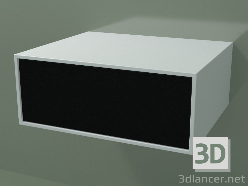 modello 3D Cassetto (8AUBAB01, Glacier White C01, HPL P06, L 60, P 50, H 24 cm) - anteprima